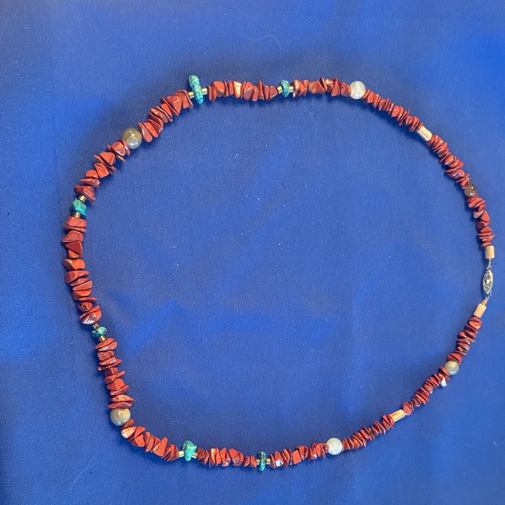 Chic Red Beaded Necklace